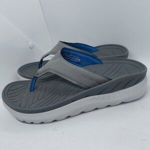 Vionic Restore Recovery Flip Flop Sandals Gray Unisex Shoes Size M 7.5 W 9